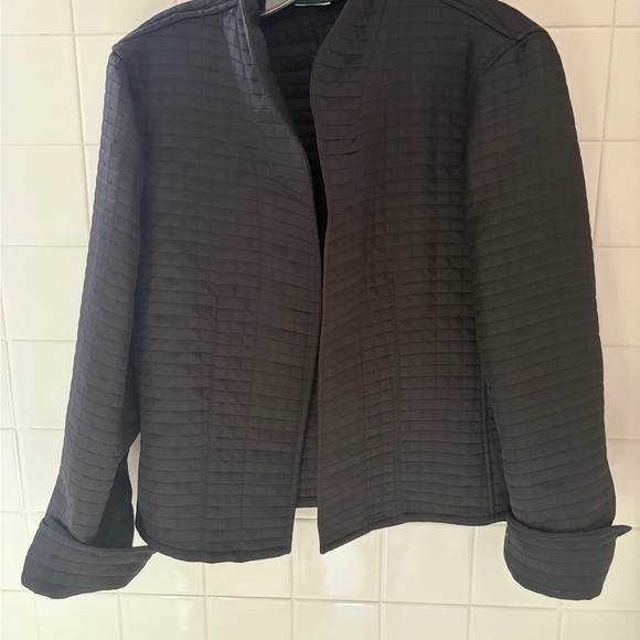 Harve Benard Jackets & Blazers - Harve Benard Black Quilted Open-Front Jacket